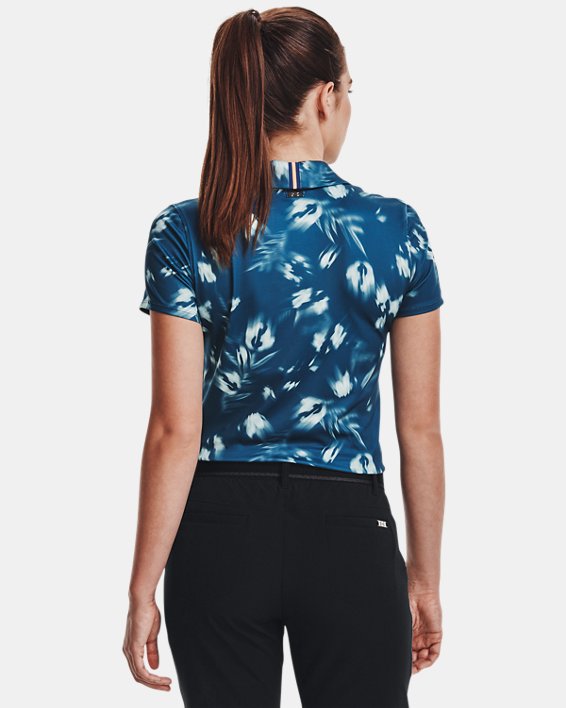 Damen UA Zinger Blur Poloshirt, ärmellos, Blue, pdpMainDesktop image number 1